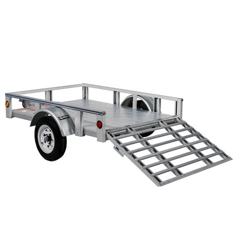 4x6 metal service box|Stirling 4 ft. x 6 ft. Single Axle Galvalume Kit Trailer, .